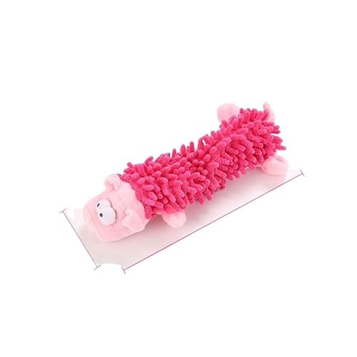 Langlebiges Plüschspielzeug for Hunde In Tierform Mit Quietschgeräuschen for Kleine Hunde, Chihuahua, Yorkshire, Bichon, Welpen, Kauspielzeug(Rose Pig) von HYRSXN