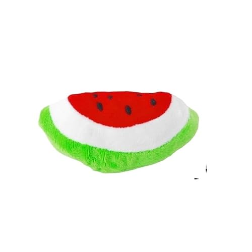 Quietschspielzeug for Hunde in Plüschform, Fruchtform, for kleine und mittelgroße Hunde, Zahnreinigung, Kauspielzeug, Welpen, Pudel, Mascotas, Zubehör(1 Watermelon) von HYRSXN