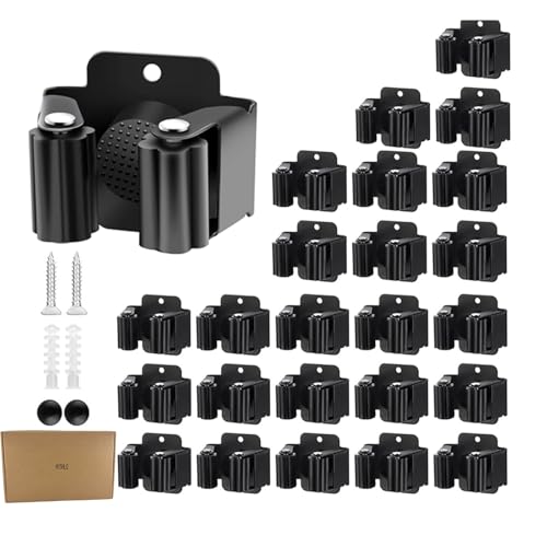 HYSHLC 25 Stück Gerätehalter Set,Besenhalterung Wand Gartengerätehalter Besenhalter aus Edelstahl Werkzeughalter Wand für Wischmopp, Besen, Schaufel, Werkzeuge von HYSHLC