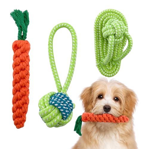 HYSHLC Hundeseilspielzeug, Hundespielzeug Kauspielzeug für Welpen mit Ball, Zackenleine Tauziehen Hund ziehen Spielzeug Spielzeug Spielzeug für Hunde interessant von HYSHLC