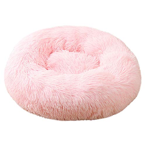 HYSJDMNC Donut Haustierbett, runde beruhigende Katzenbetthundbett, Warmer weicher Welpe Schlafsack selbstbewärterer Zwinger, Linderung von Angst und verbesserter Schlaf YYuan von HYSJDMNC