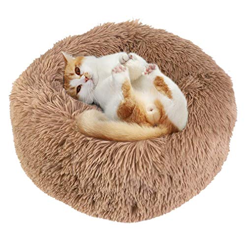 HYSJDMNC Hundebett warmes weiches Plüsch -Haustierbett, Hund Katze rund Warmer Kuschler Zwinger weiche Welpensofa, Linderung von Angst und verbesserter Schlaf für den Winterschlaf YYuan von HYSJDMNC