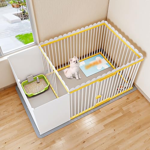 Haustierzaun, Innenraum EIN Zimmer EIN Badezimmer Zwinger Zaun, verbesserter Full Square Tube Dog Cage, unabhängiger großer Raum (Größe: 186x92x50 cm) YYuan von HYSJDMNC