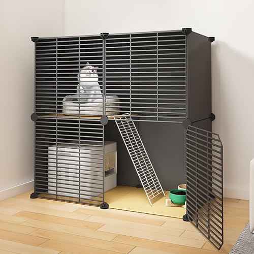 Katzenkäfig, Katzenzwinger, DIY -Katzenplear für kleines Tier, Starke Tragekapazität, verdichtetes Netz, leicht zu reinigen (75 x 39 x 73 cm) YYuan von HYSJDMNC
