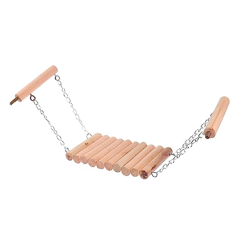 HYTROVE 1 Stück Holz Kletterschaukel für Vögel Sicheres Langlebiges und Natürliches Hängespielzeug für Wellensittiche und Andere Haustiere für Käfige und von HYTROVE
