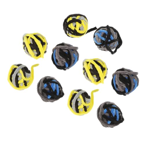 HYTROVE 10 Stück Geschmeidiger Plüschball, Haustier-Katze, Kauspielzeug, Für Drinnen Und Draußen, Katze, Spielendes Kätzchen, Schleifspielzeug, Katzen-plüschspielzeug HYTROVE 10 Stück Geschmeidiger Plüschball, Haustier-Katze, Kauspielzeug, Für Drinnen Und Draußen, Katze, Spielendes Kätzchen, Schleifspielzeug, Katzen-plüschspielzeug von HYTROVE