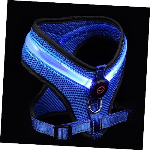 HYTROVE 1Satz USB Aufladbare LED Weste für Haustierhunde Atmungsaktive Leuchtende Hundeweste für Sicheres Nachtspazieren zu Drucktastenschalter Perfektes von HYTROVE