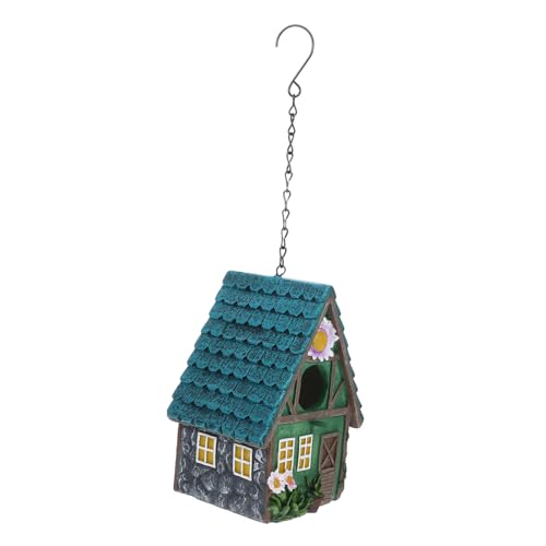 HYTROVE 1Stück Vogelhaus Hochwertigem Harz Handgefertigter Vogelschutz für Garten und Veranda und Einfache Befestigung mit Haken für Kleine Vögel HYTROVE 1Stück Vogelhaus Hochwertigem Harz Handgefertigter Vogelschutz für Garten und Veranda und Einfache Befestigung mit Haken für Kleine Vögel von HYTROVE