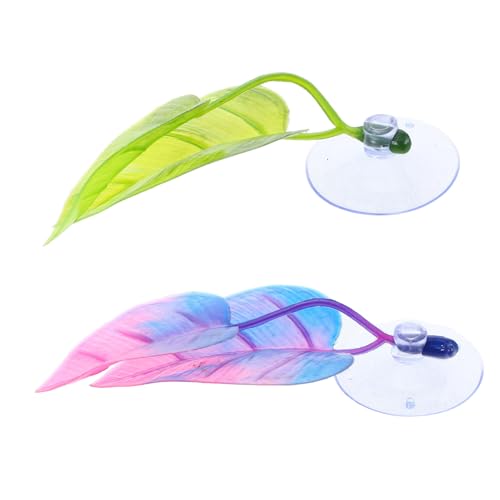 HYTROVE 2stücke Künstliche Betta Fischblätter Dekorative Mit Saugnapf Für Aquarien Zum Ausruhen Und Ablaichen Realistische Kunstpflanzen Für Fischbehälter Farbige Optionen HYTROVE 2stücke Künstliche Betta Fischblätter Dekorative Mit Saugnapf Für Aquarien Zum Ausruhen Und Ablaichen Realistische Kunstpflanzen Für Fischbehälter Farbige Optionen von HYTROVE