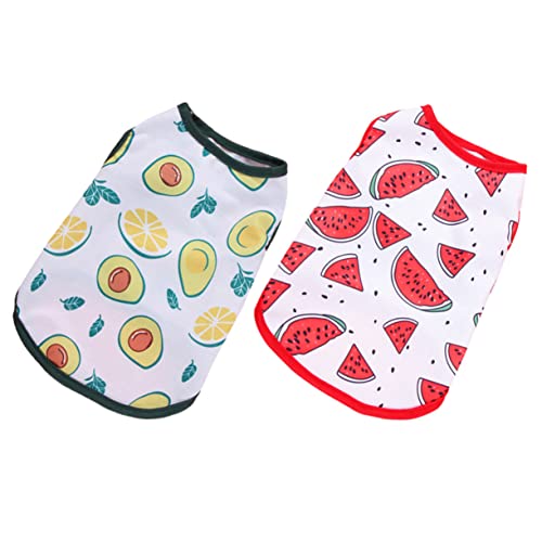HYTROVE 2 Stück Fruchtweste Kleidung Hundewesten für mittelgroße Hunde Hundehemden Kühlung für Hunde Gehen Welpenhemd Schlichtes Hundeshirt Hundebekleidung Polyester HYTROVE 2 Stück Fruchtweste Kleidung Hundewesten für mittelgroße Hunde Hundehemden Kühlung für Hunde Gehen Welpenhemd Schlichtes Hundeshirt Hundebekleidung Polyester von HYTROVE
