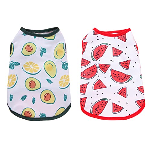 HYTROVE 2 Stück Fruchtweste Kleidung klein Kühlung groß Haustier Hund Weste kühlendes Hundeshirt für Haustier Sommerweste Haustier ärmelloses Shirt Welpenweste Polyester HYTROVE 2 Stück Fruchtweste Kleidung klein Kühlung groß Haustier Hund Weste kühlendes Hundeshirt für Haustier Sommerweste Haustier ärmelloses Shirt Welpenweste Polyester von HYTROVE