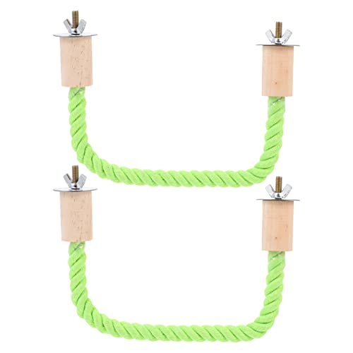HYTROVE 2 Stück Hängende Papageien Standstäbe Vogelspielzeug für Käfige Einstellbare Kletterstangen aus Baumwolle für Wellensittiche und Andere Vögel HYTROVE 2 Stück Hängende Papageien Standstäbe Vogelspielzeug für Käfige Einstellbare Kletterstangen aus Baumwolle für Wellensittiche und Andere Vögel von HYTROVE