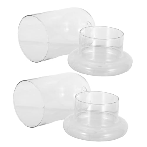 HYTROVE 2 Stück Miniature Glasflasche für Moos Terrarium Ökologische DIY Landschaftsflasche mit Loch für Pflanzen und Dekoration für Tisch Regal Garten HYTROVE 2 Stück Miniature Glasflasche für Moos Terrarium Ökologische DIY Landschaftsflasche mit Loch für Pflanzen und Dekoration für Tisch Regal Garten von HYTROVE