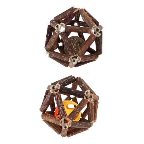 HYTROVE 2Stücke Katzen Natürlicher Katzenminzen Ball mit Glocke und Silbervine für Gesundes Kauen und Zahnpflege Interaktives Haustier für Katzenfreundliche Unterhaltung HYTROVE 2Stücke Katzen Natürlicher Katzenminzen Ball mit Glocke und Silbervine für Gesundes Kauen und Zahnpflege Interaktives Haustier für Katzenfreundliche Unterhaltung von HYTROVE