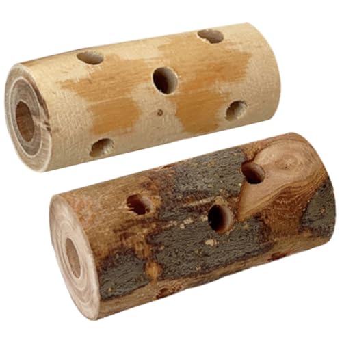 HYTROVE 2stücke Kauspielzeug Für Kleintiere Aus Holzstäbchen Beißspielzeug Für Kaninchen Meerschweinchen Und Hamster Natürliches Molaren-Spielzeug Zur Zahnreinigung von HYTROVE