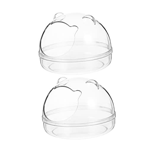 HYTROVE 2Stücke Transparente Hamsterbadewannen Abnehmbare Sandbadbehälter für Kleine Haustiere für Hamster Chinchillas Reinigen eine Gemütliche HYTROVE 2Stücke Transparente Hamsterbadewannen Abnehmbare Sandbadbehälter für Kleine Haustiere für Hamster Chinchillas Reinigen eine Gemütliche von HYTROVE