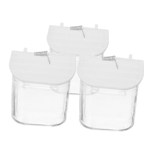 HYTROVE 3pcs Papagei Cage Food and Water Cup Bird Feeder Plastikschale Papagei Fütterungstassen Haustier Vorräte Für Kleine Vogel von HYTROVE