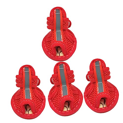 HYTROVE Hundeschuhe Mesh 4pcs Atmungsaktive Hundeschuhe Für Haustierschuhe Für Hund Bequem Und von HYTROVE