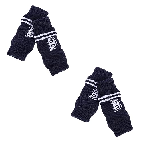 HYTROVE rutschfeste Hundesocken für Kleine Hunde 4 Stück Beinschutz Socken Antirutsch Haustiersocken Bequem und Warm mit Süßem Muster für Katzen und Hunde von HYTROVE