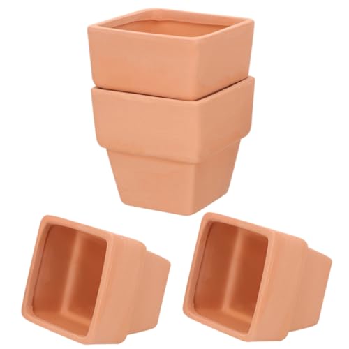 HYTROVE 4stücke Roter Blumentopf Quadratisch Kreativer Pflanzer Für Sukkulenten Cacteen Und Kleine Pflanzen Dekorativ Für Wohnzimmer Schlafzimmer Und Schreibtisch HYTROVE 4stücke Roter Blumentopf Quadratisch Kreativer Pflanzer Für Sukkulenten Cacteen Und Kleine Pflanzen Dekorativ Für Wohnzimmer Schlafzimmer Und Schreibtisch von HYTROVE