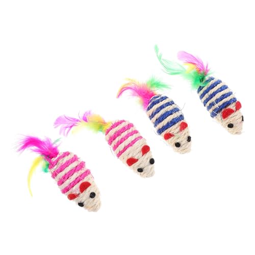 HYTROVE 4pcs Katzenspielzeugmäuseformed Cat Toys Mausspielzeug Für Katzen Kätzchen Spielzeug Für Innenkatzen HYTROVE 4pcs Katzenspielzeugmäuseformed Cat Toys Mausspielzeug Für Katzen Kätzchen Spielzeug Für Innenkatzen von HYTROVE