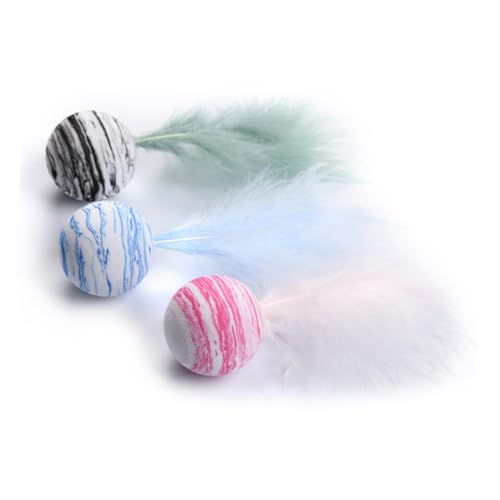 HYTROVE 5 Stück Teiliges Katzenspielzeug mit Federn Interaktiver Sternenball für Katzen und Kätzchen Fördert Aktivität und Spielspaß Langlebiges Material Farblich Sortiert Zufällige Farbe HYTROVE 5 Stück Teiliges Katzenspielzeug mit Federn Interaktiver Sternenball für Katzen und Kätzchen Fördert Aktivität und Spielspaß Langlebiges Material Farblich Sortiert Zufällige Farbe von HYTROVE