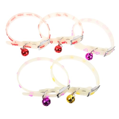 HYTROVE 5stücke Dunkeln Leuchtendes Hundehalsband Verstellbares Haustierhalsband Für Hunde Anti-Verlust-haustierhalsband Dekoratives Halsband Zartes Hundehalsband Outdoor-hundehalsband von HYTROVE