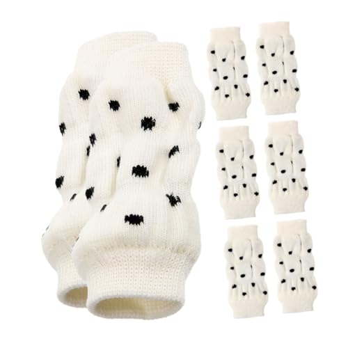 HYTROVE 8 Stück Beinschützer Für Hundesocken – Gestrickte Fußärmel Für Haustiere, Beinwickel Für Kleine Hunde, Für Pfoten, Welpen, Fußabdeckungen, Wärmer von HYTROVE