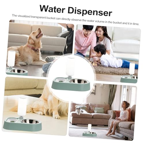 HYTROVE Automatischer Haustier wasserspender mit Kunststoff Schale Getrenntem Tank gegen Verschmutzung Leicht zu Reinigen Langlebig und Kippsicher für Katzen und Hunde Praktischer von HYTROVE