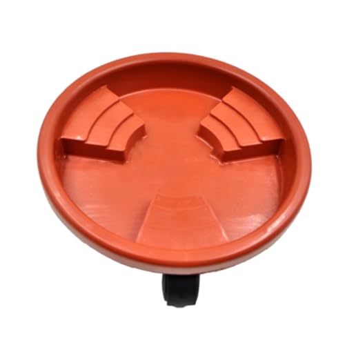 HYTROVE Verstärkender Pflanzenständer Aus Kunstharz 30 cm Durchmesser Bräunlich-rot Optimale Drainage Für Zimmerpflanzen von HYTROVE