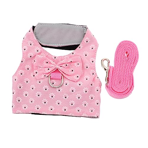 HYTROVE Bunny Rabbit Atmungsaktive Weste Verstellbares Geschirr mit Leine für Outdoor für Kleine Haustiere Wie Kaninchen und Meerschweinchen von HYTROVE