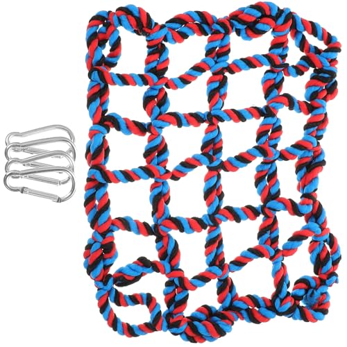 HYTROVE Bunter Kletternetz für Papageien Strapazierfähiges und Bissfestes aus Seil für Große und Mittelgroße Vögel Fördert Physische und Mentale Gesundheit Einfache Installation mit HYTROVE Bunter Kletternetz für Papageien Strapazierfähiges und Bissfestes aus Seil für Große und Mittelgroße Vögel Fördert Physische und Mentale Gesundheit Einfache Installation mit von HYTROVE