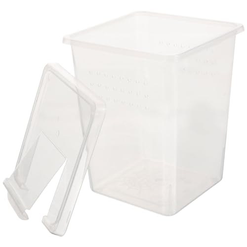 HYTROVE Habitat Box für Kleine Reptilien Praktische Futterbox für Insekten und Spinnen Transparent Atmungsaktiv Geeignet für Schlangen Frösche Eidechsen und von HYTROVE