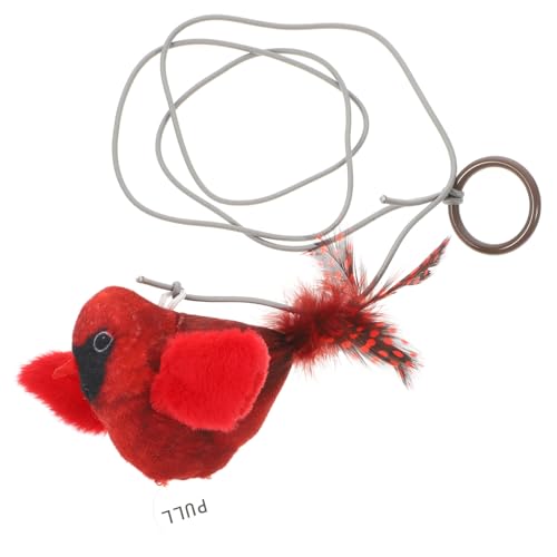 HYTROVE Hängendes Katzenspielzeug Kreatives Türspielzeug mit Plume Vogelgeräusch Selbstbeschäftigendes Katzenspielzeug aus Material Katzen von HYTROVE