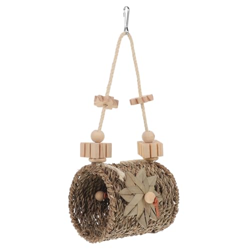 HYTROVE Hängendes Vogelspielzeug aus Rattan für Sittiche und Papageien Kauspielzeug Futtersuchspielzeug Natürliches Material Interaktives Design von HYTROVE