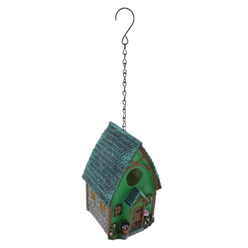 HYTROVE Hängendes Vogelhaus aus Kunstharz Bunte Garten Dekoration für Vögel Wetterfestes Nistplatz für Kleinvögel im Hinterhof Installieren mit Aufhängekette HYTROVE Hängendes Vogelhaus aus Kunstharz Bunte Garten Dekoration für Vögel Wetterfestes Nistplatz für Kleinvögel im Hinterhof Installieren mit Aufhängekette von HYTROVE