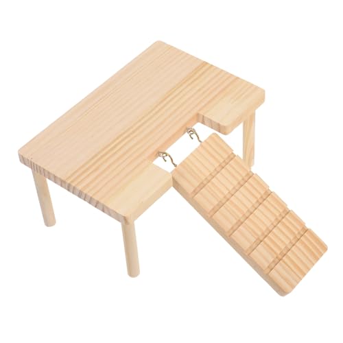 HYTROVE Stabile Hamsterplattform Aus Holz Mit Leiter Für Meerschweinchen Ratten Chinchillas Kleintiere Spielzeug Haustierkäfig-zubehör HYTROVE Stabile Hamsterplattform Aus Holz Mit Leiter Für Meerschweinchen Ratten Chinchillas Kleintiere Spielzeug Haustierkäfig-zubehör von HYTROVE
