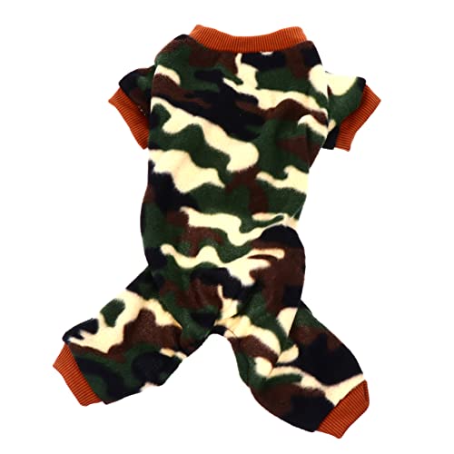 HYTROVE Haustier Hundepyjama Overall für Winter Warmer Plüschanzug für Kleine Bequeme und Hundeplüschkleidung für Kalte und Gemütliche Abende von HYTROVE