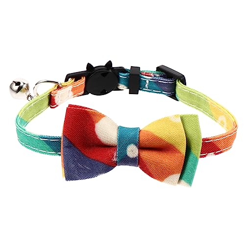 HYTROVE Haustierhalsband mit Fliege Verstellbare Bequeme Katzenhalskette mit Glocke für Kätzchen Perfektes von HYTROVE