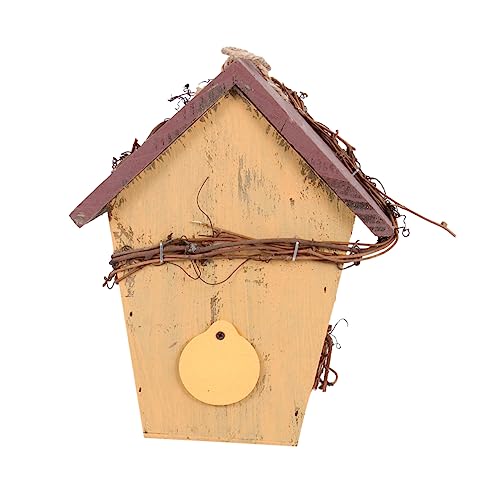 HYTROVE Holz Vogelhaus Deko Langlebiges Hängendes Garten Accessoire mit Dach für Outdoor Dekorationen und Besondere Anlässe Rustikale Stil für Zuhause und Garten HYTROVE Holz Vogelhaus Deko Langlebiges Hängendes Garten Accessoire mit Dach für Outdoor Dekorationen und Besondere Anlässe Rustikale Stil für Zuhause und Garten von HYTROVE