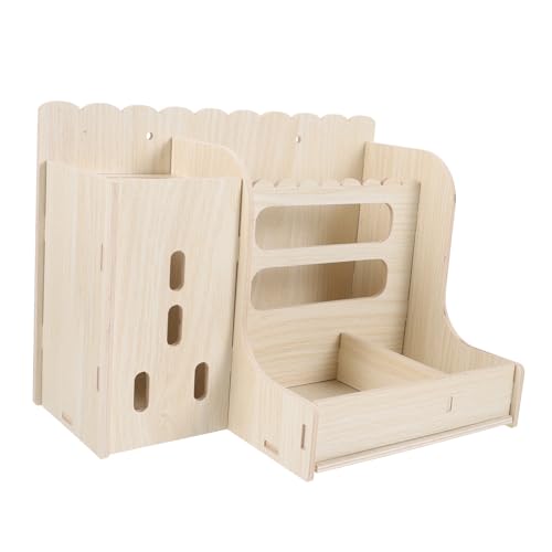 HYTROVE Holz-grasfutterspender Für Meerschweinchen, Heukäfig, Heufutterspender, Multifunktionaler Futternapf HYTROVE Holz-grasfutterspender Für Meerschweinchen, Heukäfig, Heufutterspender, Multifunktionaler Futternapf von HYTROVE