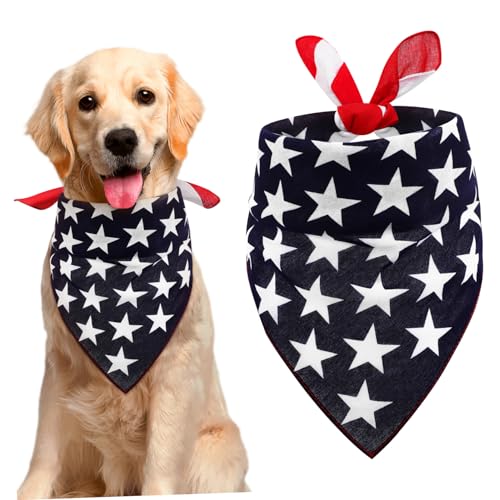 HYTROVE Hundehalsband Mit Usa-Flagge Modisch Dreieckig Lätzchen Für Welpen Zum Anziehen von HYTROVE