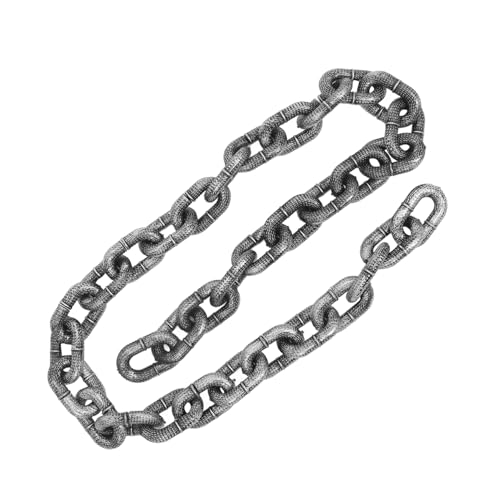 HYTROVE Hundehalsbandkette Groß PVC Falsches Kettenglied Halloween-haustierdekor Lustiges Hundespielzeug Authentische Optik Leicht mit Hundekabelbinder HYTROVE Hundehalsbandkette Groß PVC Falsches Kettenglied Halloween-haustierdekor Lustiges Hundespielzeug Authentische Optik Leicht mit Hundekabelbinder von HYTROVE