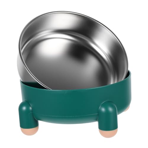 HYTROVE Hundenapf Katzennapf Welpenschalen für kleine Hunde hundenäpfe aus Metall kleine Edelstahlschüssel Hund wassernapf Edelstahl große Hundeschale Haustiernapf Rostfreier Stahl Green von HYTROVE