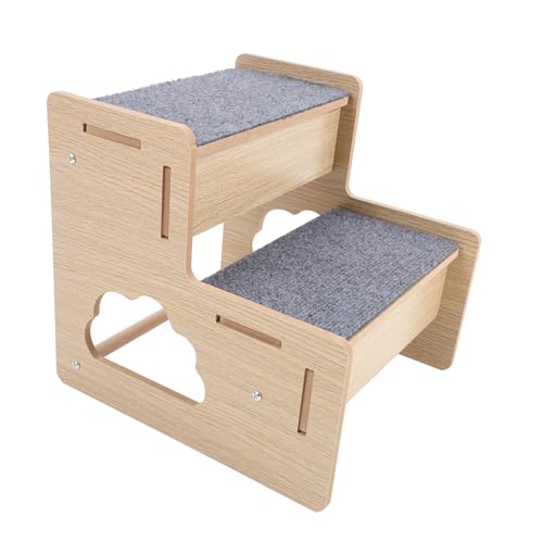 HYTROVE Hundetreppe für Kleine Hunde Stufige Holz Haustiertreppe rutschfeste Tragbare Treppe für Sofa und Bett für Ältere Haustiere mit Mobilitätsproblemen Installieren Transportieren HYTROVE Hundetreppe für Kleine Hunde Stufige Holz Haustiertreppe rutschfeste Tragbare Treppe für Sofa und Bett für Ältere Haustiere mit Mobilitätsproblemen Installieren Transportieren von HYTROVE