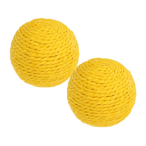 HYTROVE Katzenspielzeugball Interaktives Für Haustiere Kratzball Für Katzen Kratzbälle Für Katze Kätzchen Katze Kaubälle Katzenbälle Yellow Hanfseil HYTROVE Katzenspielzeugball Interaktives Für Haustiere Kratzball Für Katzen Kratzbälle Für Katze Kätzchen Katze Kaubälle Katzenbälle Yellow Hanfseil von HYTROVE