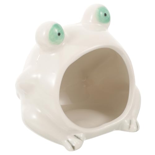 HYTROVE Keramik Hamsterversteck Froschform Kühlnest für Kleine Haustiere Sicheres und Pflegeleichtes Hamsterhaus Ausruhen und Perfektes HYTROVE Keramik Hamsterversteck Froschform Kühlnest für Kleine Haustiere Sicheres und Pflegeleichtes Hamsterhaus Ausruhen und Perfektes von HYTROVE