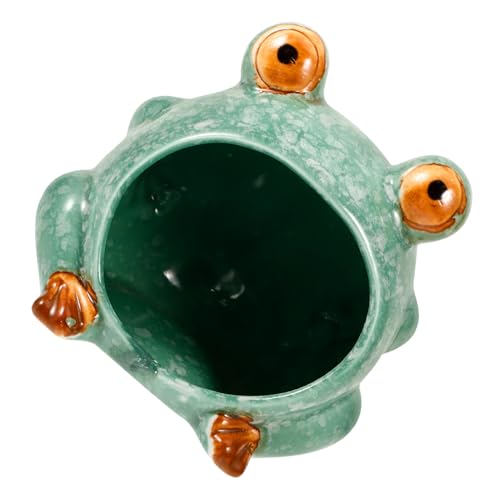 HYTROVE Keramisches Hamster Nest aus Kühler Keramik Froschform für Kleintiere Sicheres Schlaf und Spielhaus für Hamster für Sommer und Ganzjährig Geeignet von HYTROVE