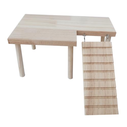 HYTROVE Kleintier Holzplattform mit Treppe Natürliche Hamsterleiter für Käfige Sicheres Kletterspielzeug für Hamster und Nager Fördert Bewegung und Gesundheit HYTROVE Kleintier Holzplattform mit Treppe Natürliche Hamsterleiter für Käfige Sicheres Kletterspielzeug für Hamster und Nager Fördert Bewegung und Gesundheit von HYTROVE