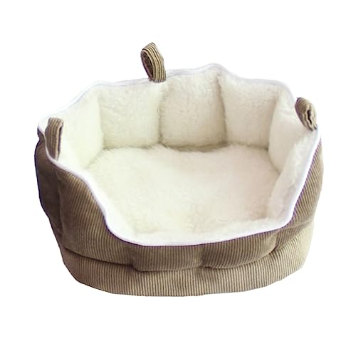 HYTROVE Kleintier Schlafsack Haus für Hamster Meerschweinchen Zwerkaninchen Frettchen Bequemes Warmes Sofa mit Reißverschluss für Kleine Haustiere Kaffee von HYTROVE